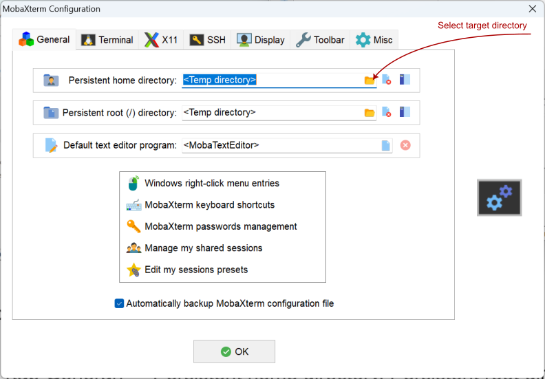 Persistent home directory 1