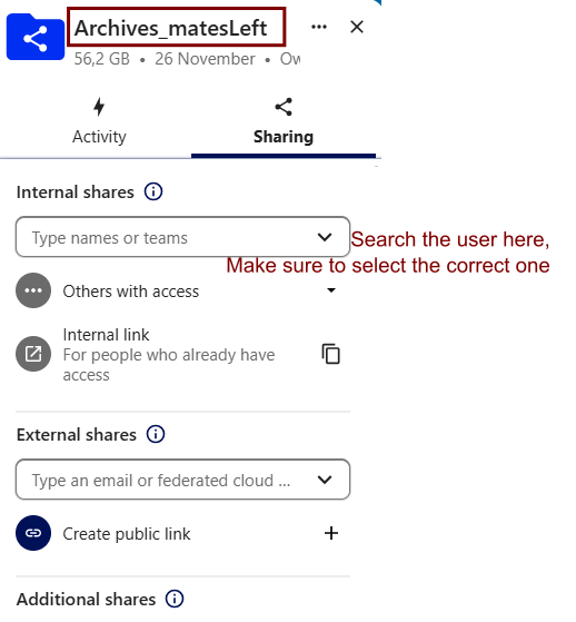 sharing tab